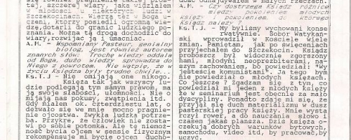 Echo Szczekocin 1993 nr 1(13) styczeń. Wywiad z ks. T. Jarmundowiczem, cz. 2 