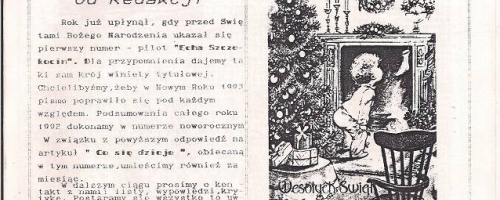 Echo Szczekocin 1992 nr 11(12) grudzień. Wywiad z ks. T. Jarmundowiczem, cz. 1 